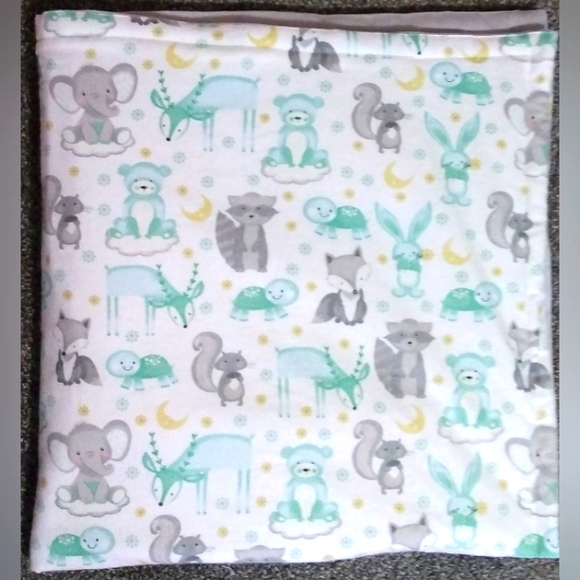 NWOT Handcrafted Baby Blanket 43" x 40" - Picture 2 of 4